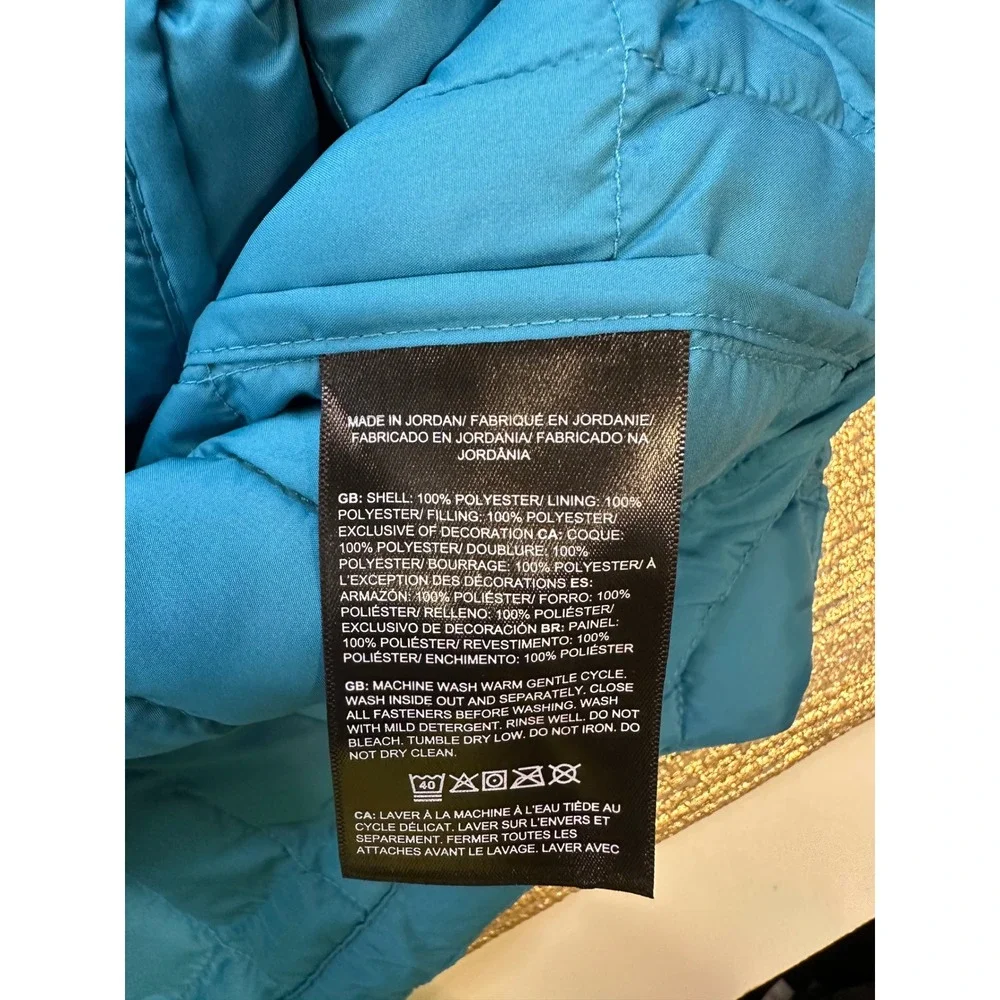 THE NORTH FACE Mens Thermal Insulated Jacket Digital Steel Blue Travel XL NWT